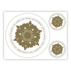 Adesivo per la memoria dell'acqua AMORE E GRATITUDINE - serie CRYSTAL - MADE IN ITALY