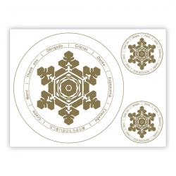 Adesivo per la memoria dell'acqua GRAZIE - serie CRYSTAL - MADE IN ITALY