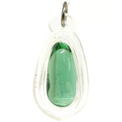 LEKLAI KAEW VERDE GIOIELLO DI LUCE incapsulato per pendente