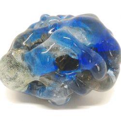 Leklai double KO TI PI  e KAEW bicolore (blu e  trasparente)