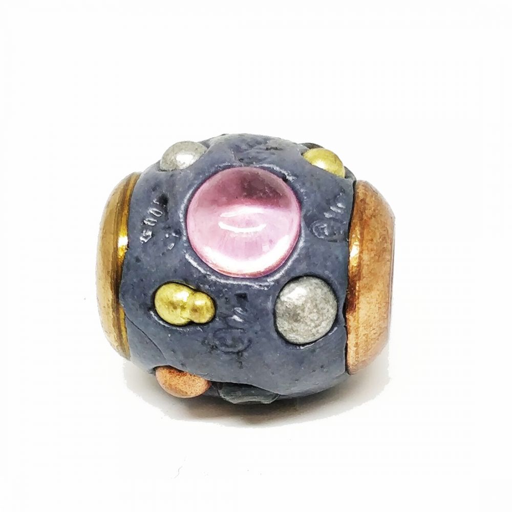 Leklai TAKRUT LOKKATHAT small bianco con cordino naga eye LUCID BLACK con cordino