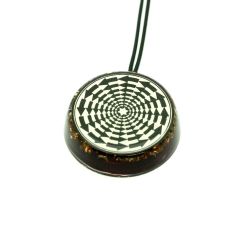 Pendente VITEC in orgonite purpurea Yin Yang