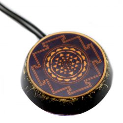 Pendente VITEC in orgonite purpurea Real Yantra