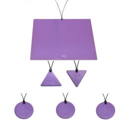 Piastra di Tesla LEG serie Sunny Plate KIT FAMILY Made in Italy antibatterica e glitterata (3 disco 4,5 cm + triang.uomo + triang.donna + quadrata 21x21)