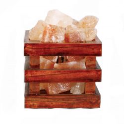 Bracieri sale rosa con legno