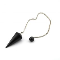 Pendolo in shungite con catenina pietra naturale russia carelia