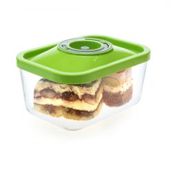Contenitore sottovuoto per cibo 1,5 litri Status tappo verde
