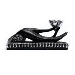 Porta candela Mudra in poliresina cm 21x8x10