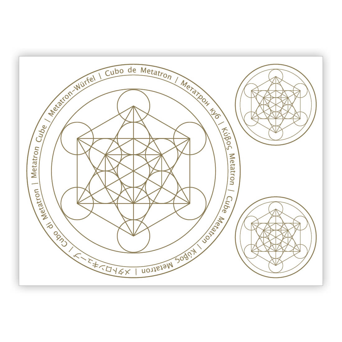 Adesivo per la memoria dell'acqua CUBO DI METATRON - serie CLASSIC - MADE IN ITALY