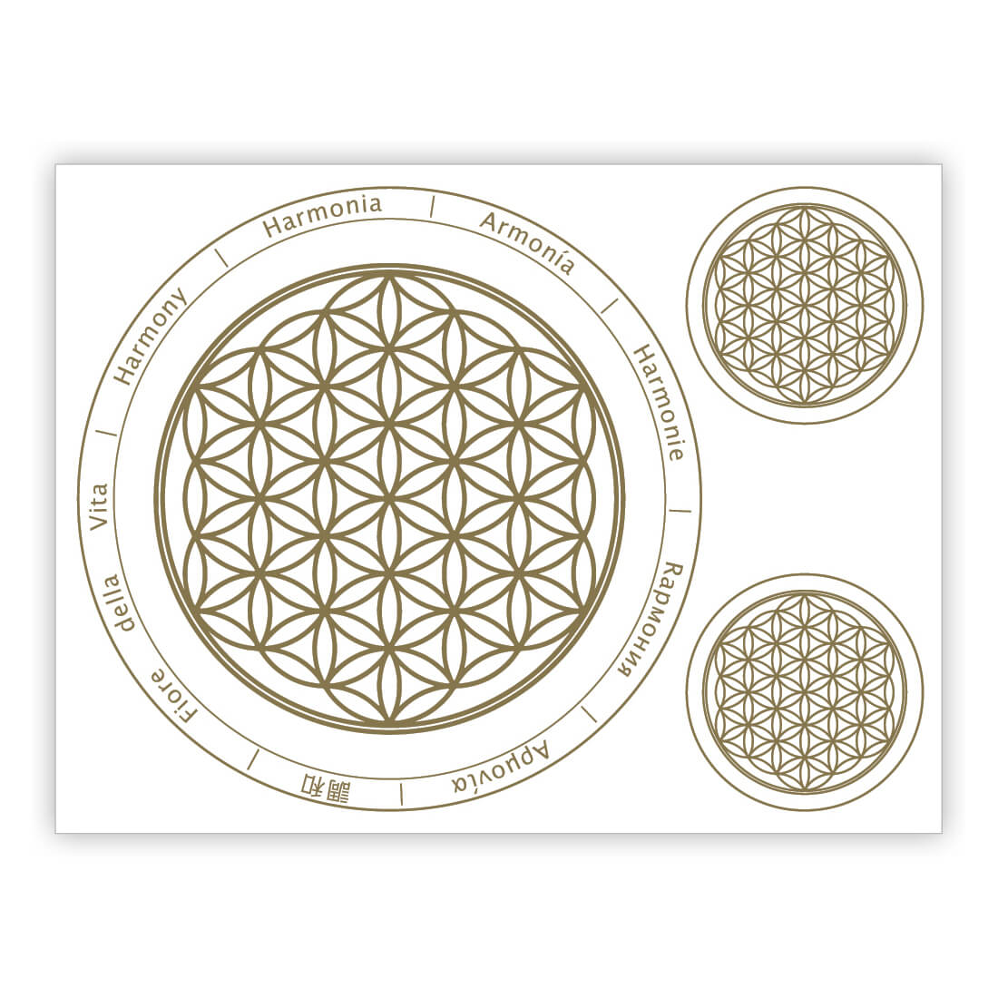 Adesivo per la memoria dell'acqua FIORE DELLA VITA - serie CLASSIC - MADE IN ITALY