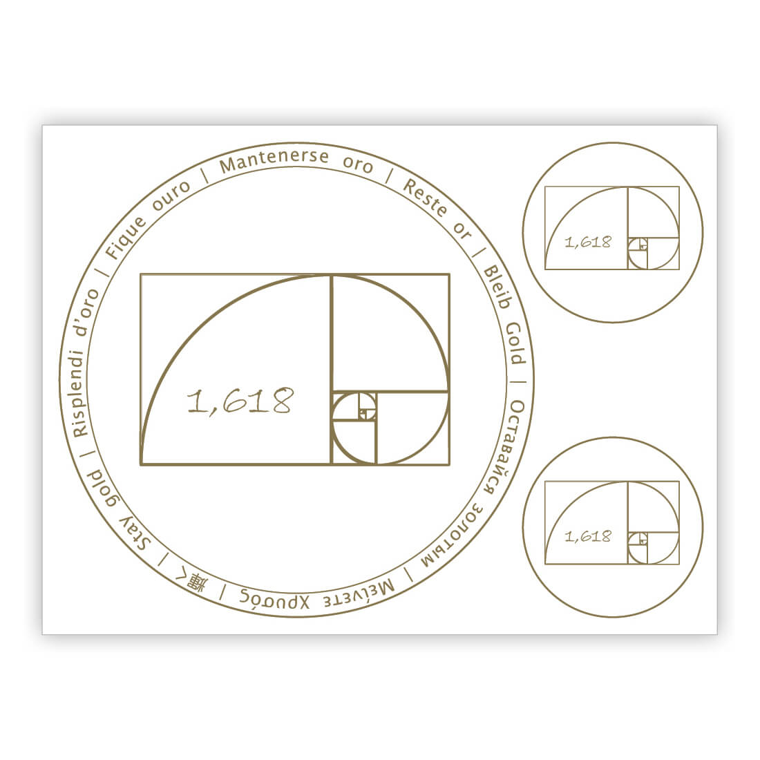 Adesivo per la memoria dell'acqua STAY GOLD - serie CLASSIC - MADE IN ITALY