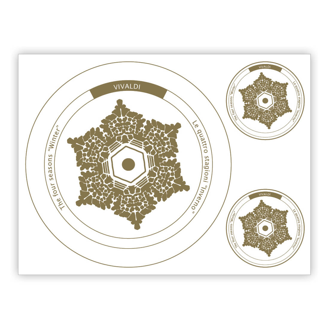 Adesivo per la memoria dell'acqua 4 STAGIONI, INVERNO DI VIVALDI - serie MUSIC - MADE IN ITALY