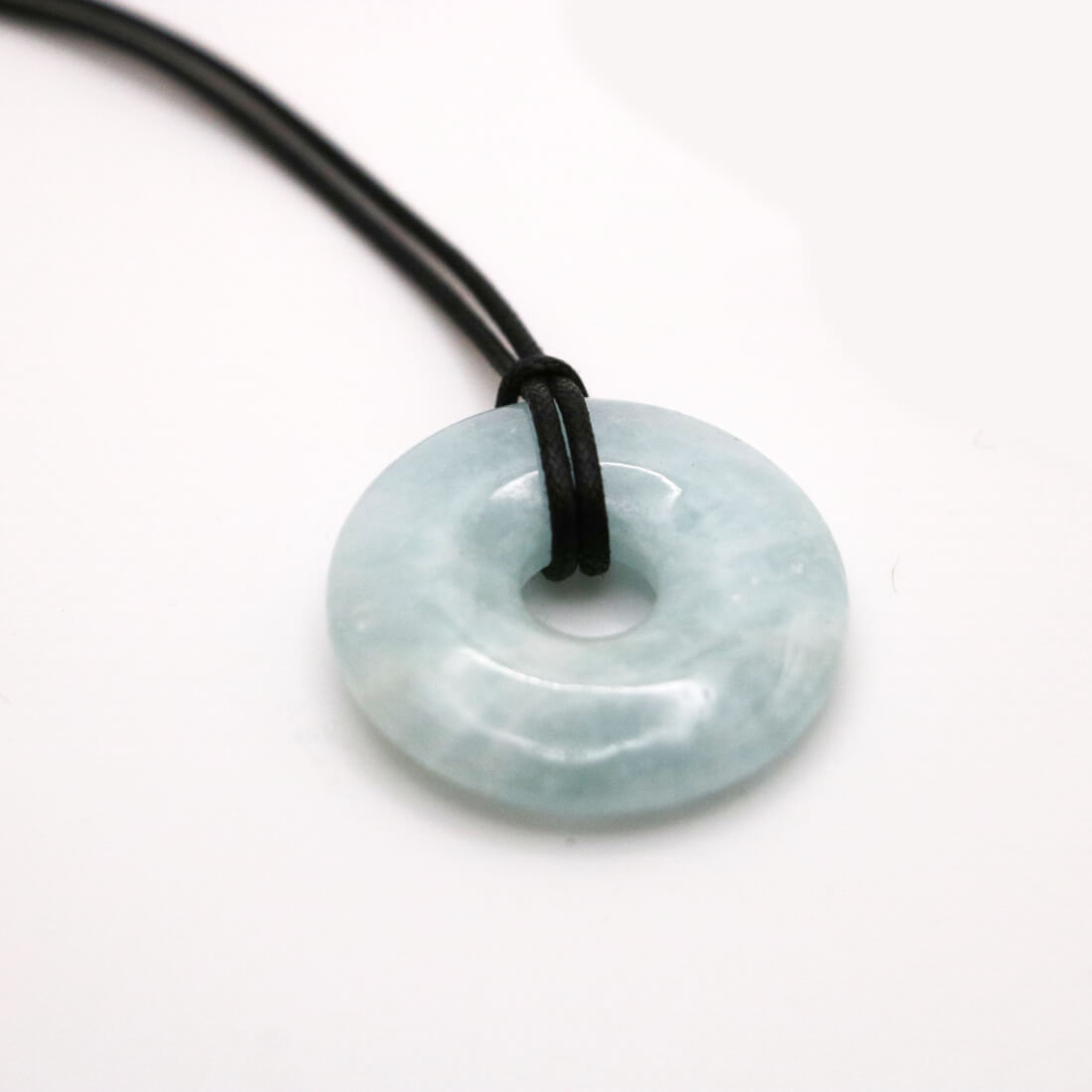 Disco Pi Acquamarina diametro 30mm con cordino