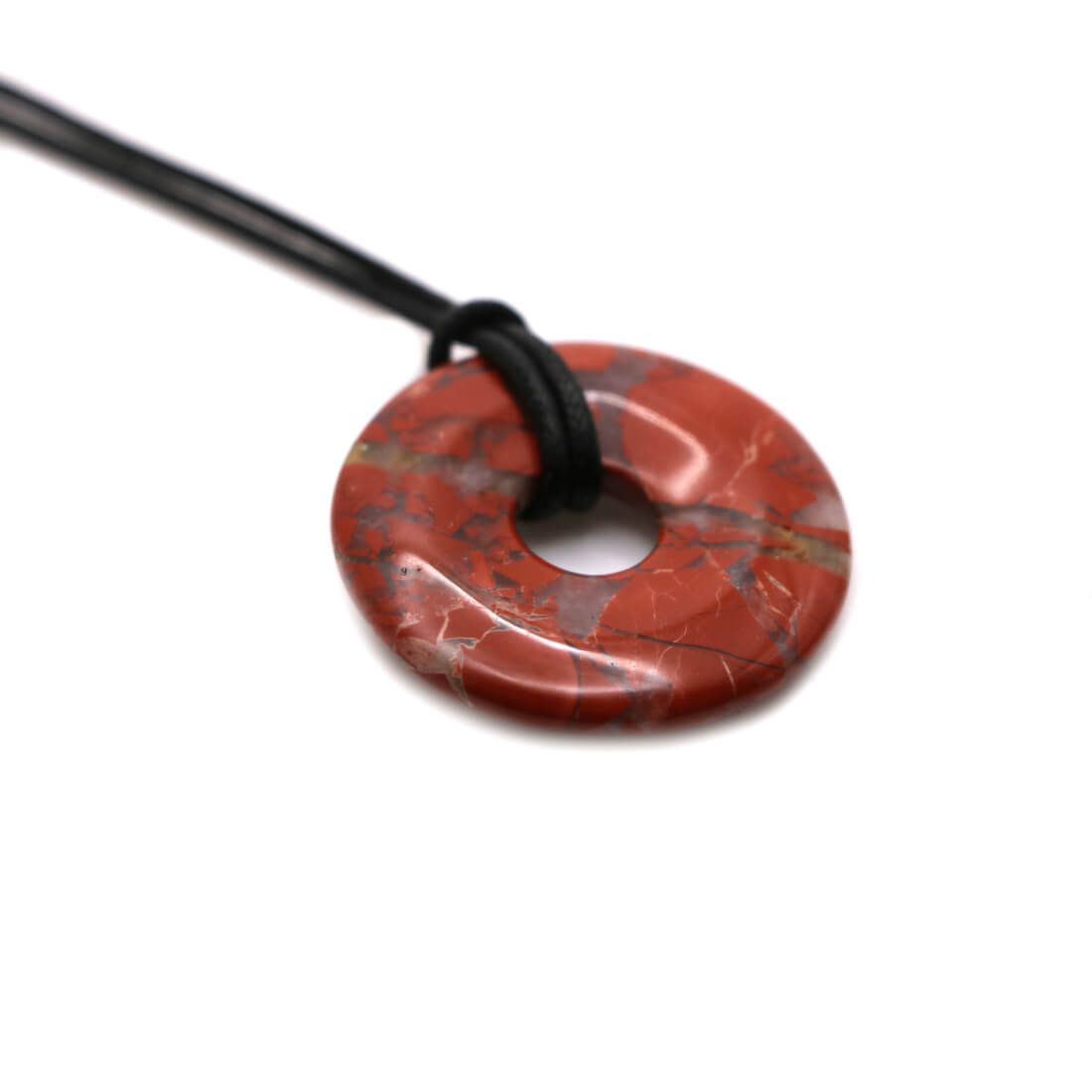 Disco Pi Diaspro Brecciato diametro 30mm con cordino