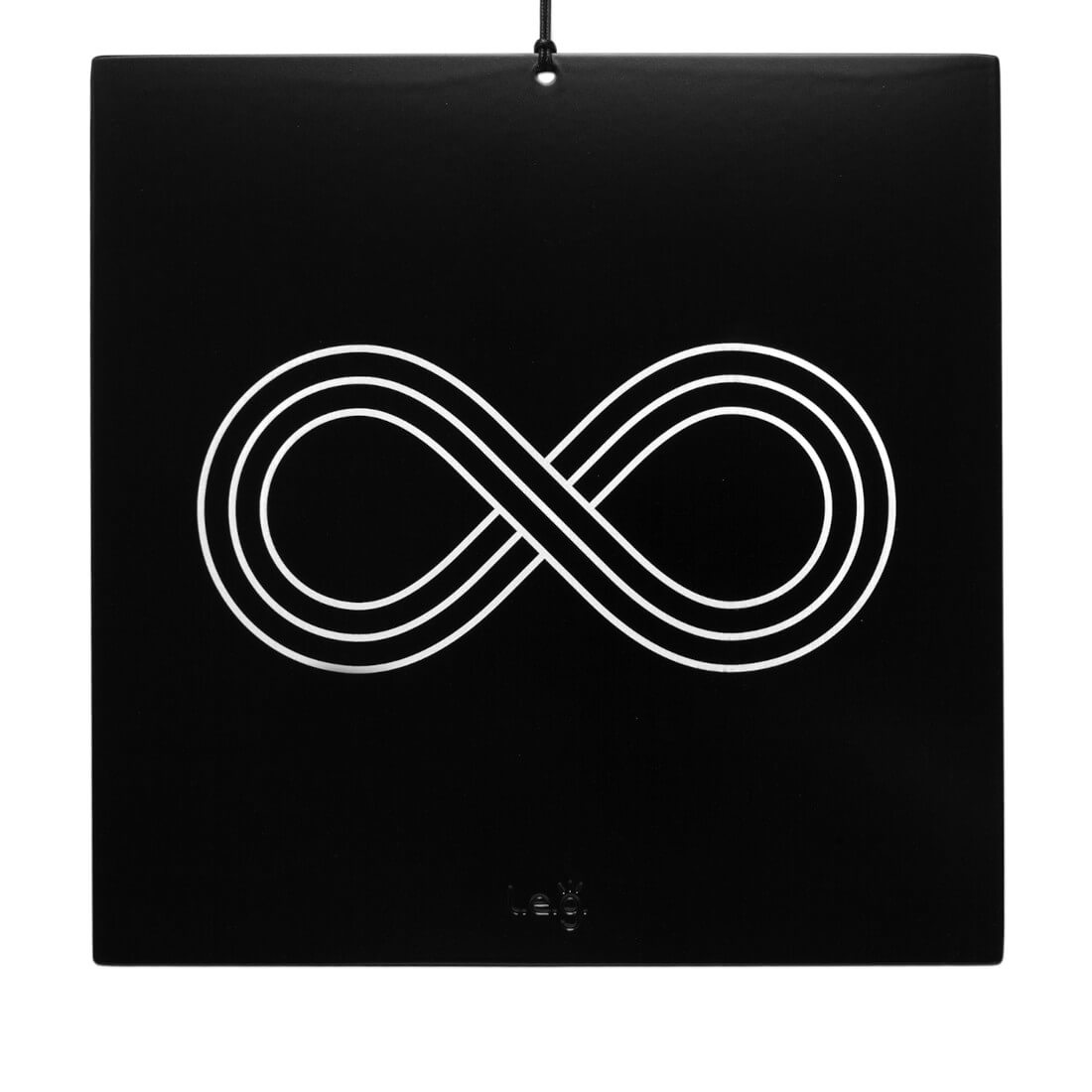 Piastra di Tesla LEG serie Geometry nera quadrata 21x21 cm Infinity - Made in Italy