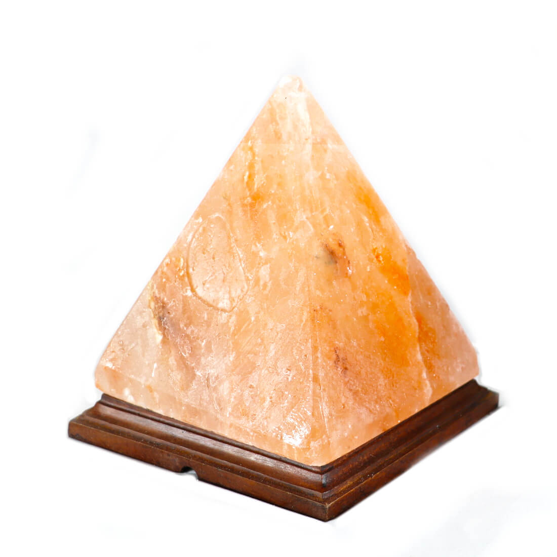 Lampada Di Sale Himalayano Meridiana® 100% Naturale (1-2KG) - Base In Legno, Purificatore D'Aria