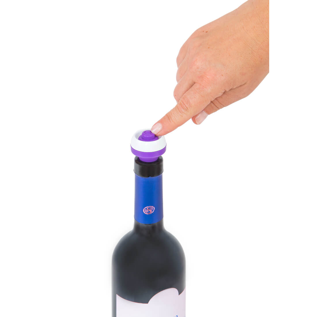 Tappi per sottovuoto Status per bottiglie 3 pezzi verde, viola e blu senza pompetta