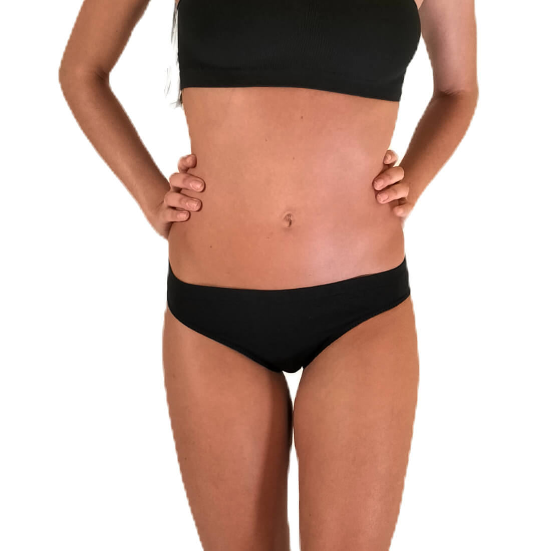 Slip vita bassa INVISIBILE eucalipto/ricino tg. L/XL Nero