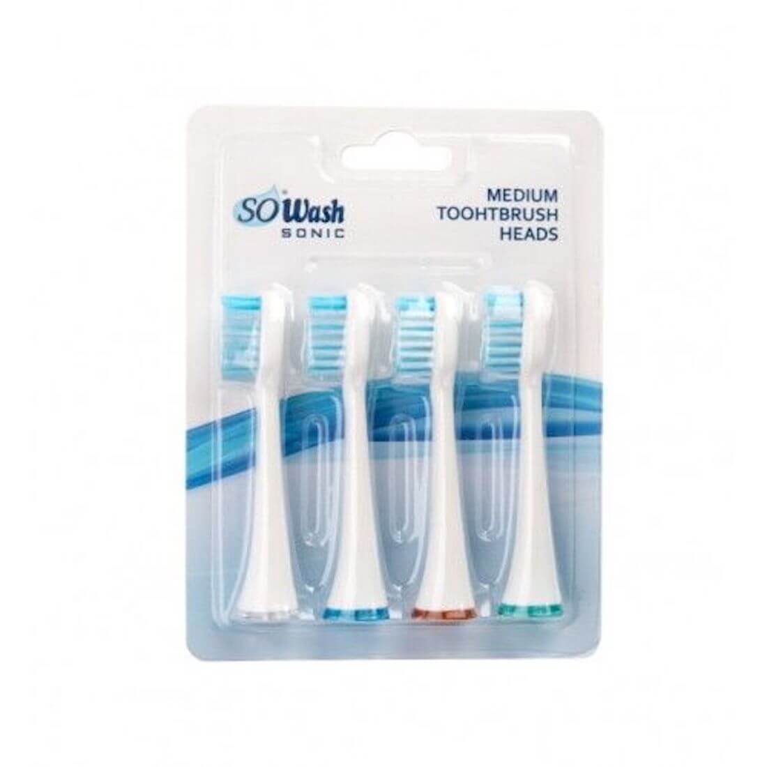 4 testine di ricambio per spazzolino Sonic SoWash