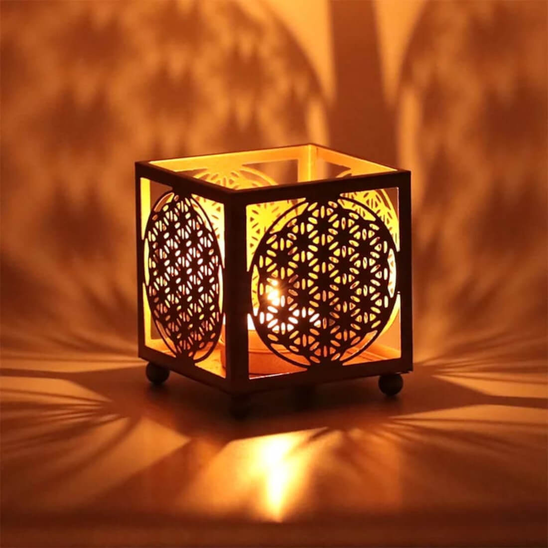 Illuminazione atmosferica Fiore della vita 8x8 cm