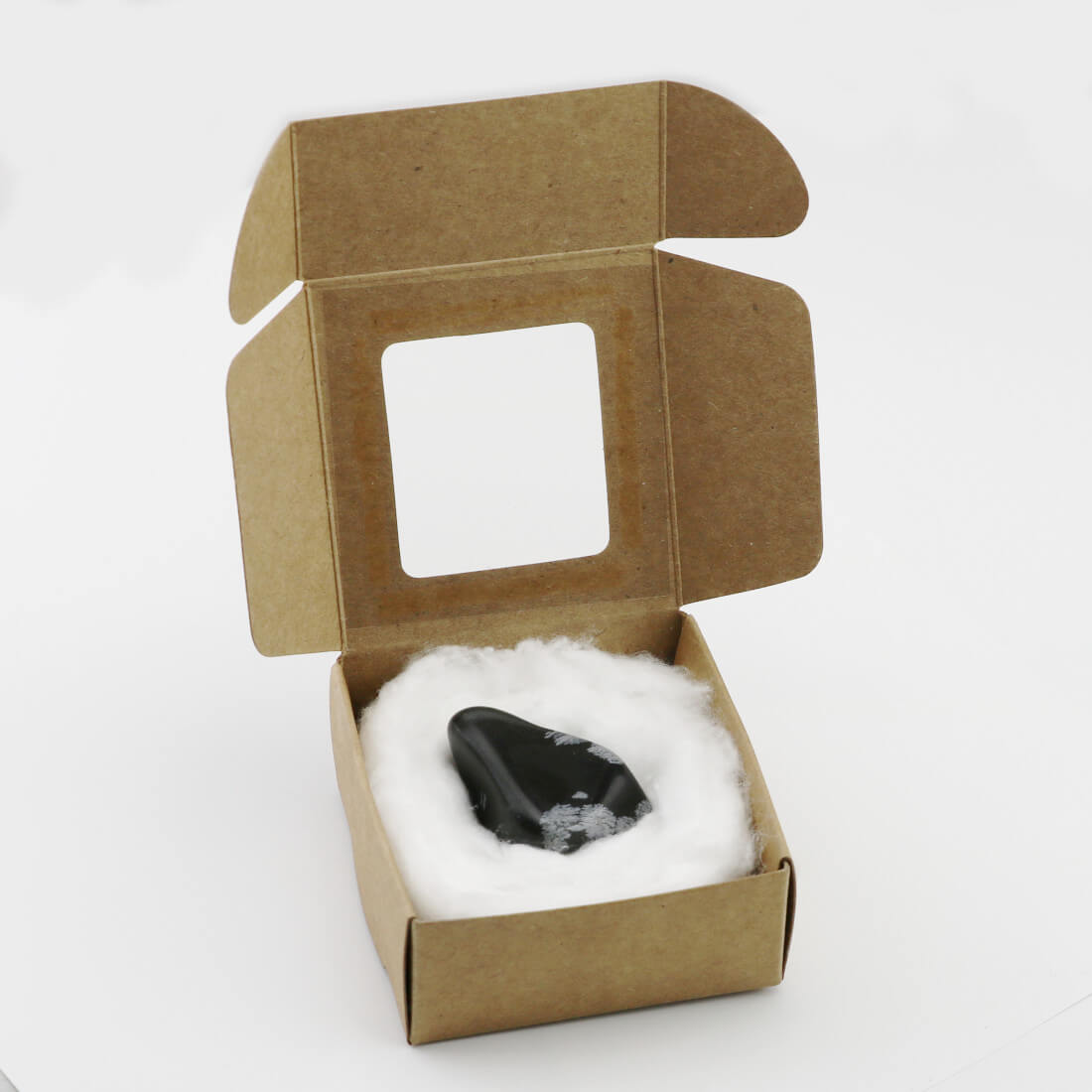 Pietra Coccolamare Ossidiana Fiocco di neve in scatola